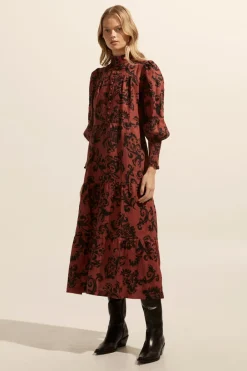 zoe kratzmann Recruit Dress-Clay Floral|Women Dresses