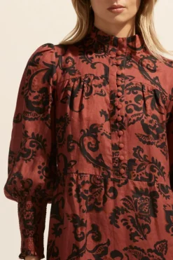 zoe kratzmann Recruit Dress-Clay Floral|Women Dresses