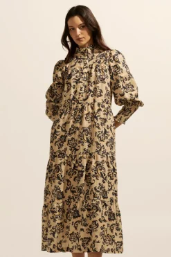 zoe kratzmann Recruit Dress-Ochre Floral|Women Dresses