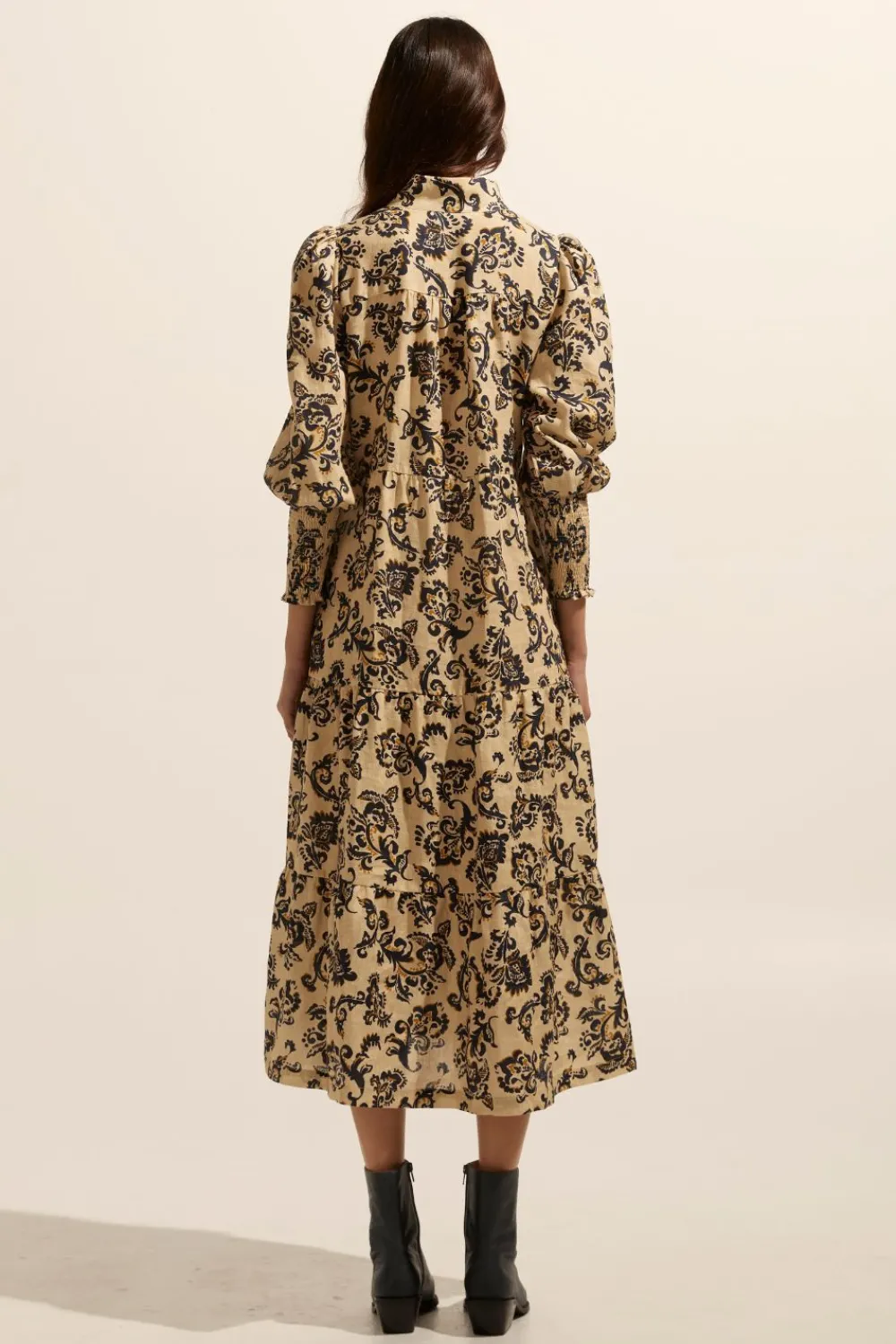 zoe kratzmann Recruit Dress-Ochre Floral|Women Dresses