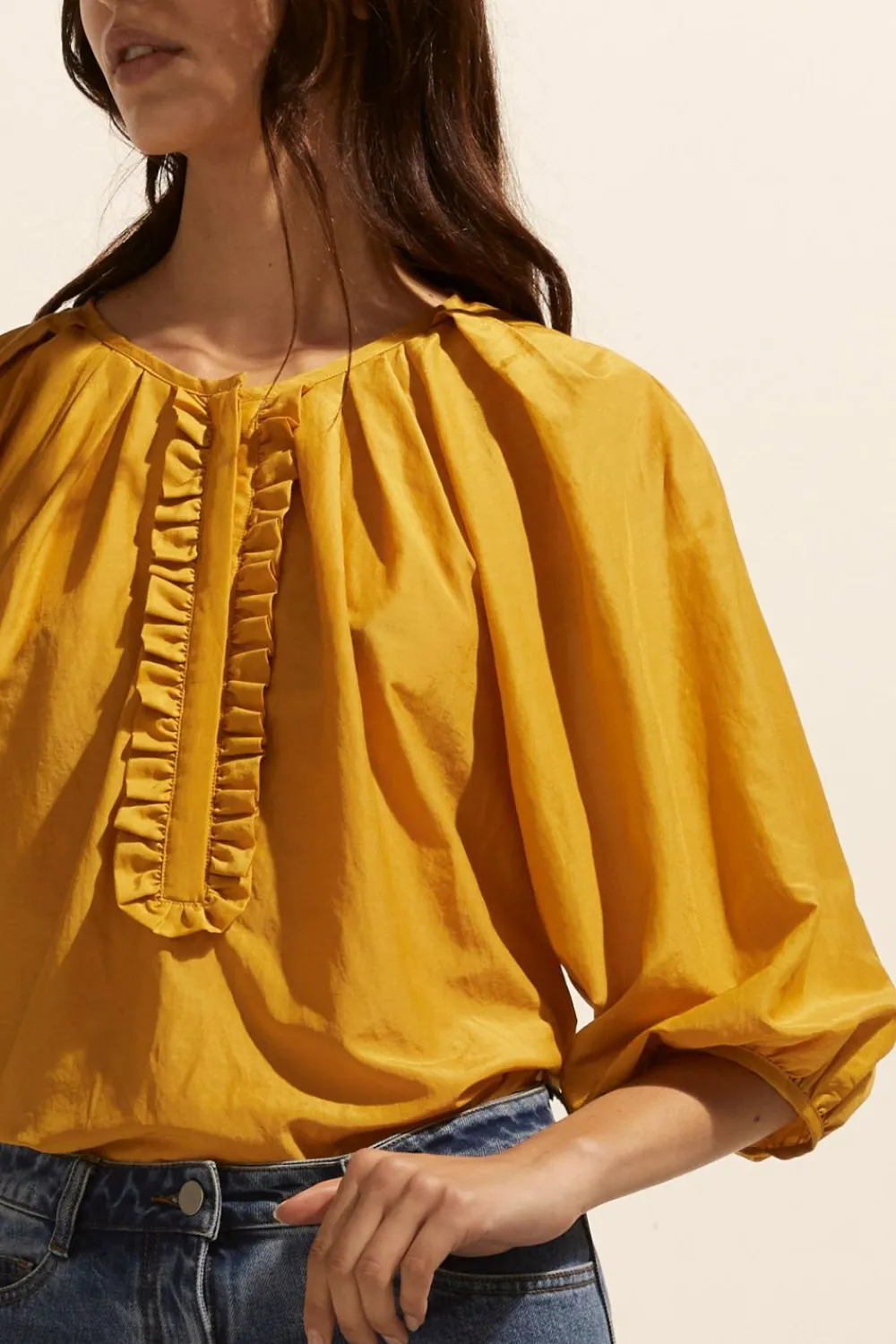 zoe kratzmann Refine Top-Ochre|Women Tops