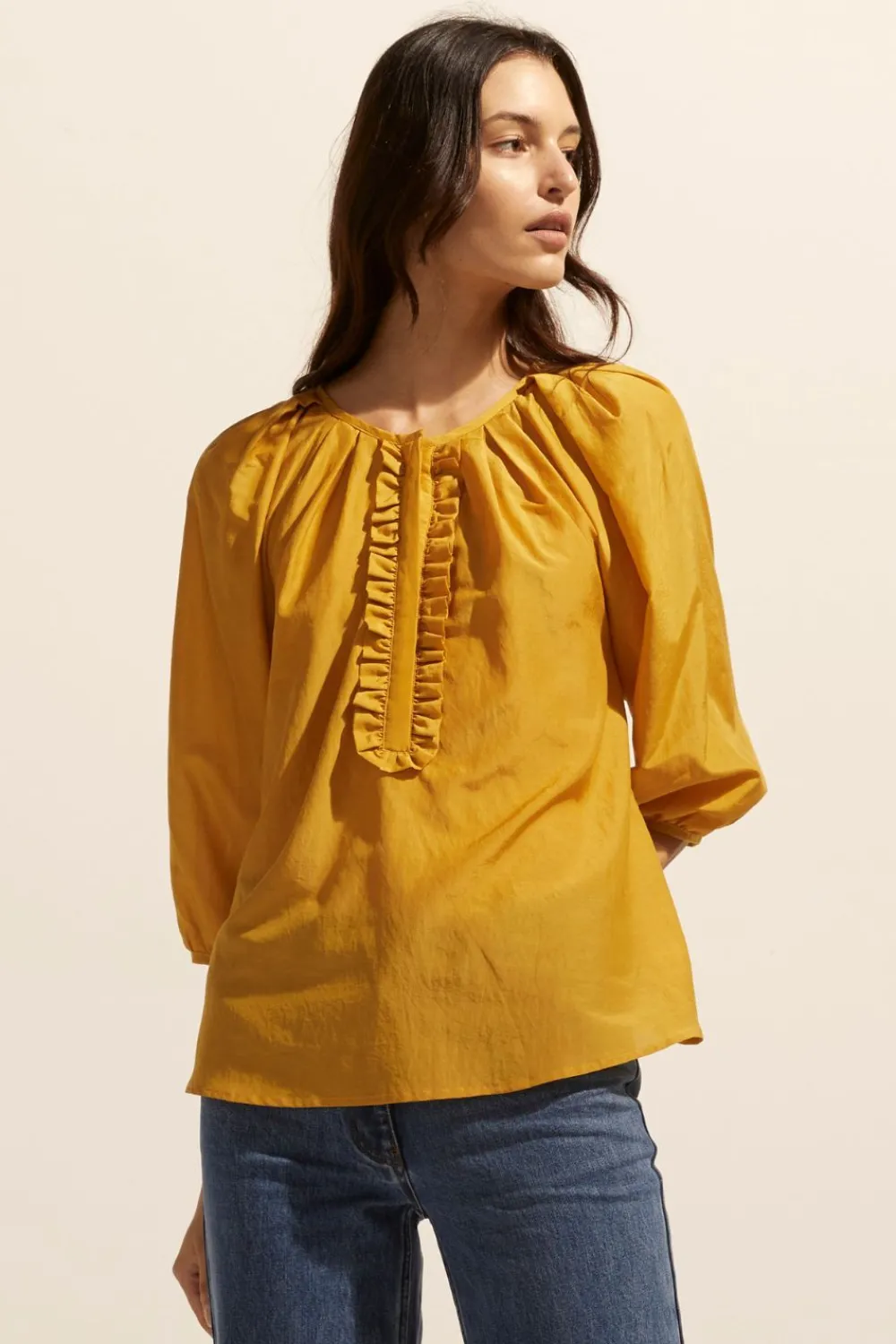 zoe kratzmann Refine Top-Ochre|Women Tops