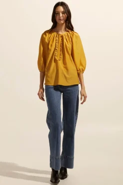 zoe kratzmann Refine Top-Ochre|Women Tops