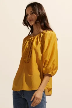 zoe kratzmann Refine Top-Ochre|Women Tops