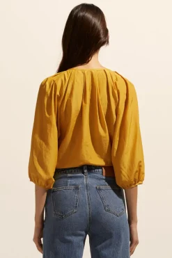 zoe kratzmann Refine Top-Ochre|Women Tops