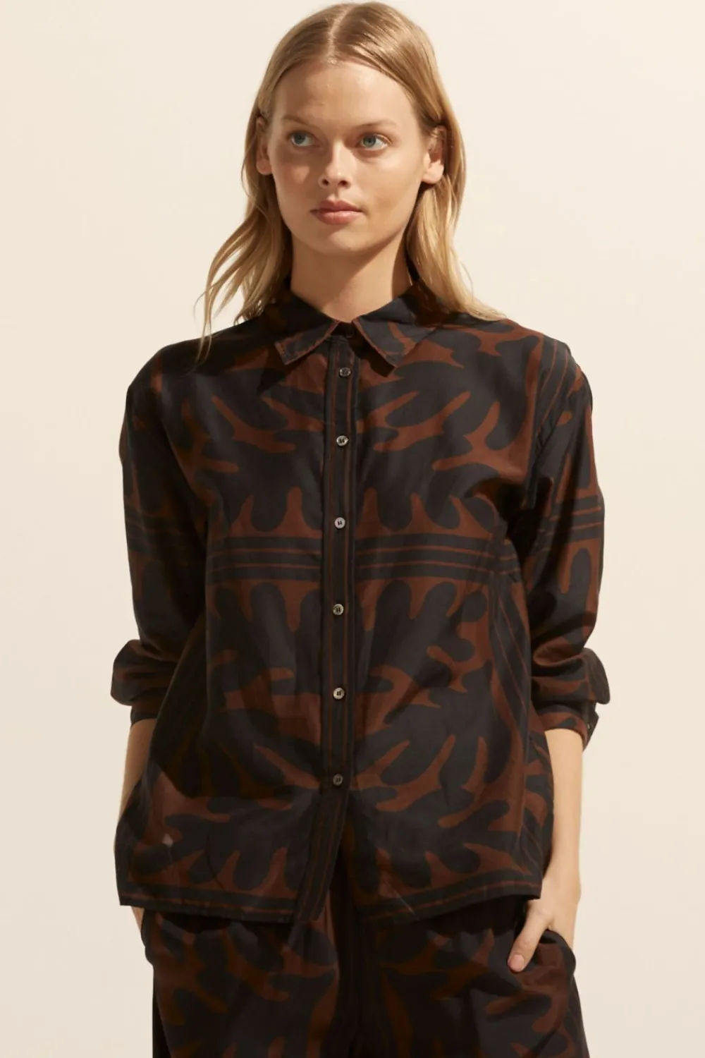 zoe kratzmann Reflex Top-Choc Frond|Women Tops