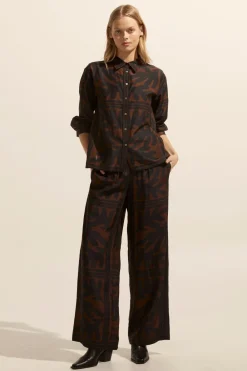 zoe kratzmann Reflex Top-Choc Frond|Women Tops