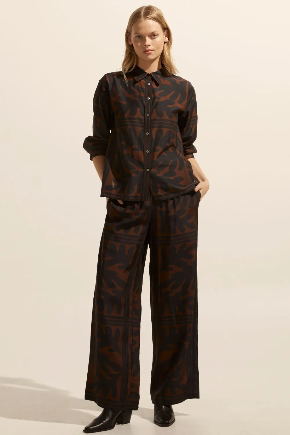 zoe kratzmann Reflex Top-Choc Frond|Women Tops