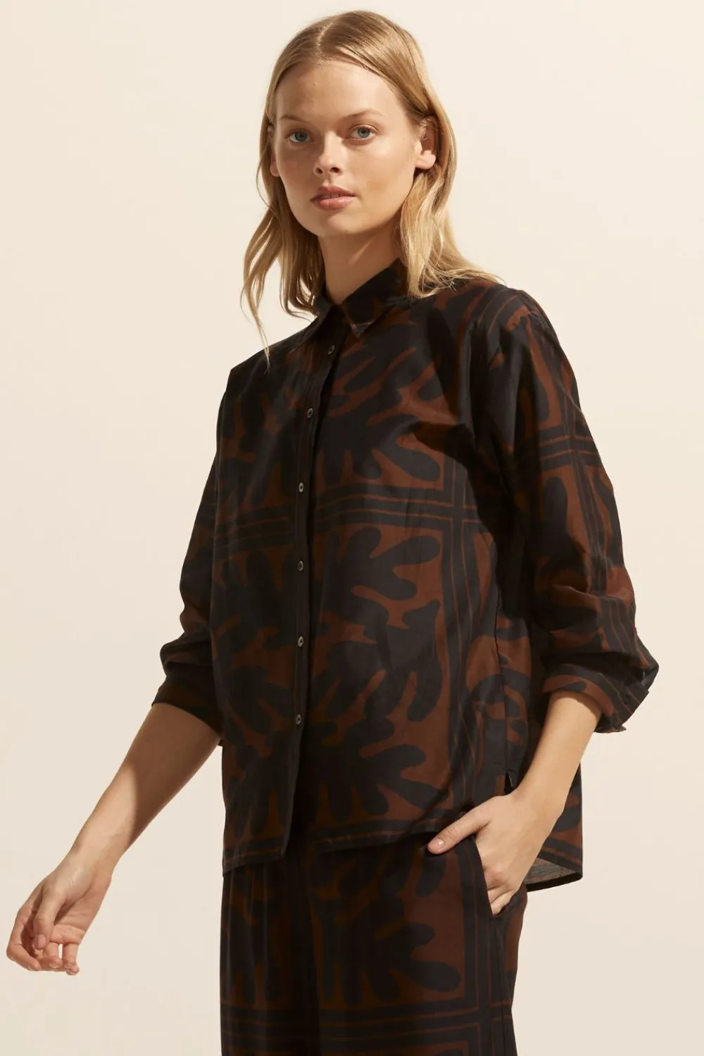 zoe kratzmann Reflex Top-Choc Frond|Women Tops