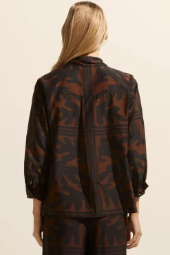 zoe kratzmann Reflex Top-Choc Frond|Women Tops