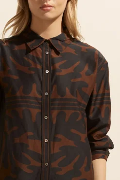 zoe kratzmann Reflex Top-Choc Frond|Women Tops