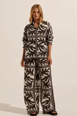 zoe kratzmann Reflex Top-Frond Choc|Women Tops