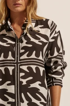 zoe kratzmann Reflex Top-Frond Choc|Women Tops