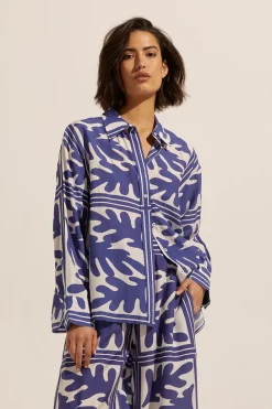 zoe kratzmann Reflex Top-Frond Wave|Women Tops