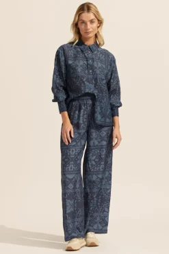 zoe kratzmann Reflex Top-Indigo Mosaic|Women Tops