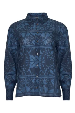 zoe kratzmann Reflex Top-Indigo Mosaic|Women Tops