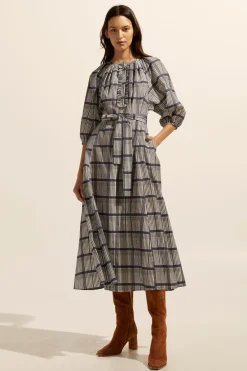 zoe kratzmann Regard Dress-Ink/Porcelain Check|Women Dresses