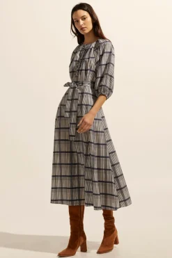 zoe kratzmann Regard Dress-Ink/Porcelain Check|Women Dresses