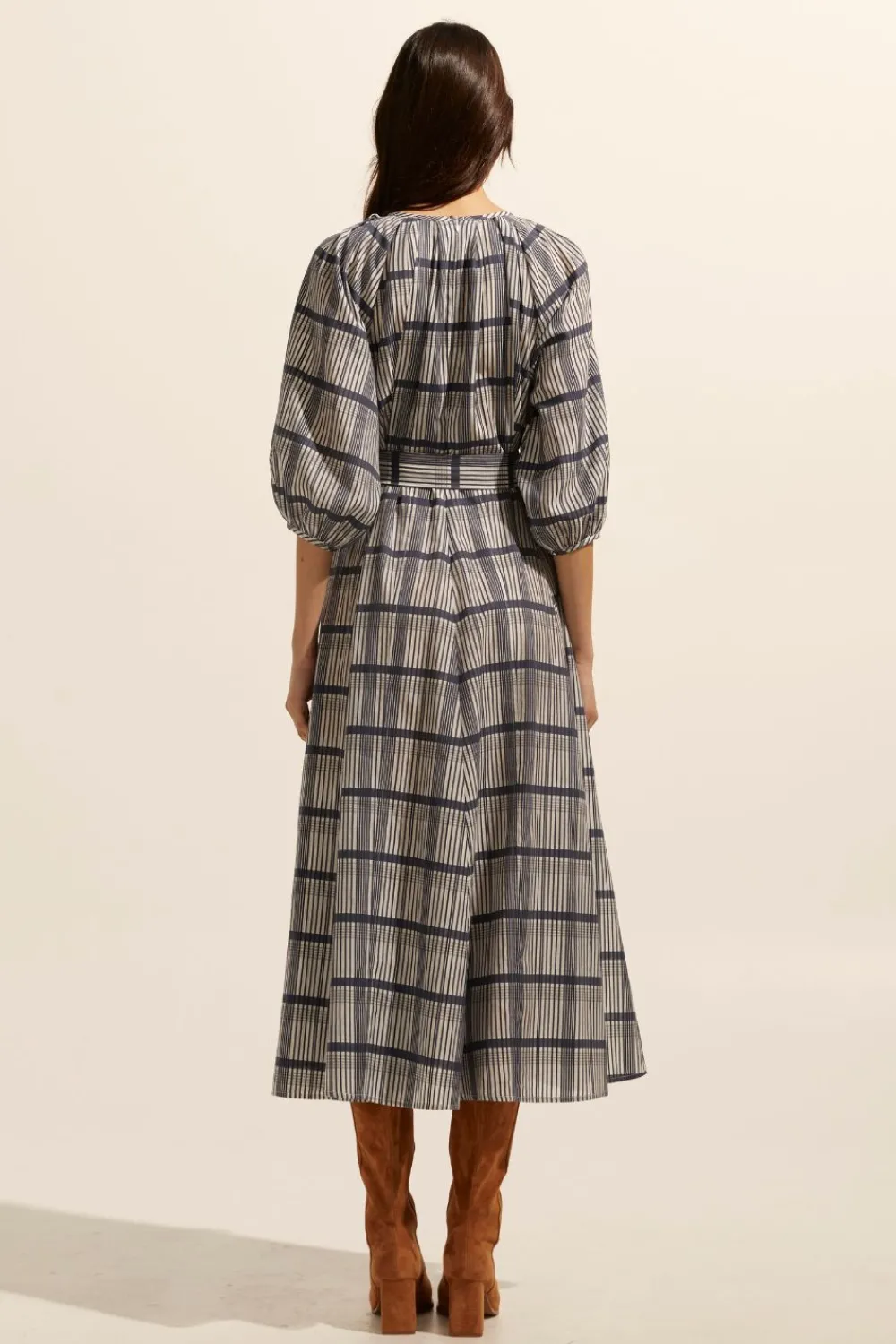 zoe kratzmann Regard Dress-Ink/Porcelain Check|Women Dresses