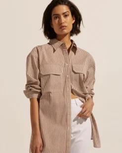 zoe kratzmann Reprieve Top-Cafe Stripe|Women Tops