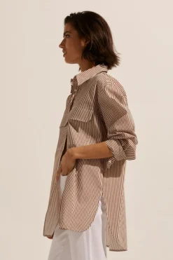 zoe kratzmann Reprieve Top-Cafe Stripe|Women Tops