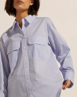 zoe kratzmann Reprieve Top-Ocean Stripe|Women Tops