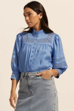 zoe kratzmann Restore Top-Azure|Women Tops