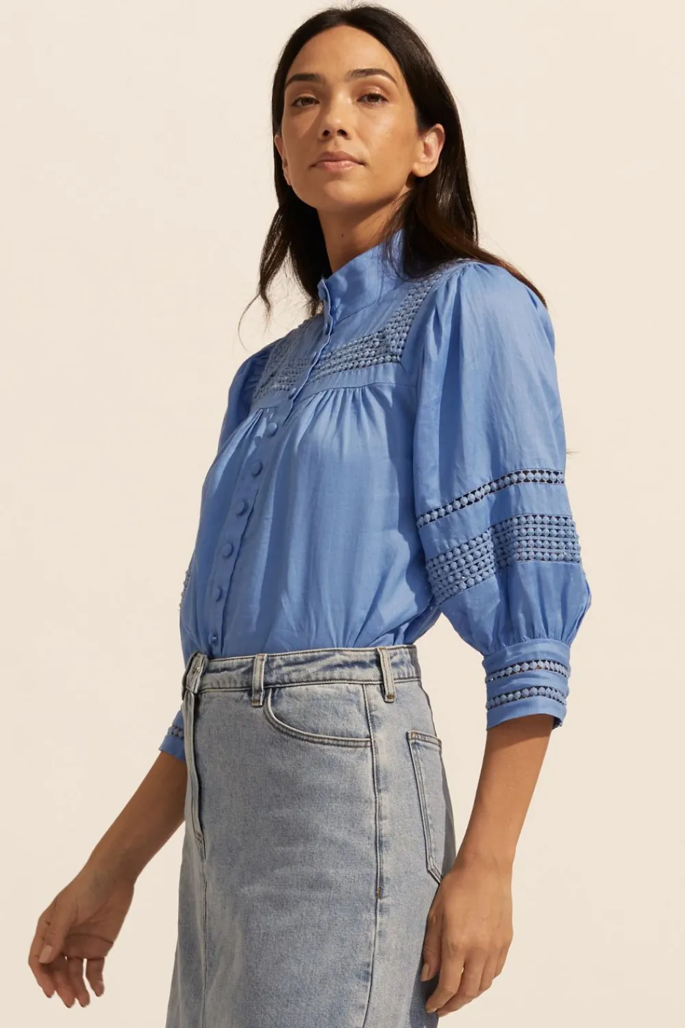 zoe kratzmann Restore Top-Azure|Women Tops