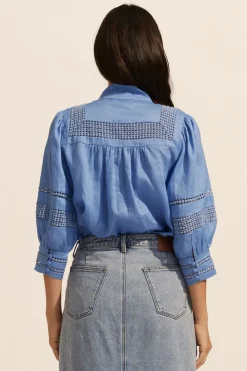 zoe kratzmann Restore Top-Azure|Women Tops