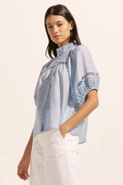 zoe kratzmann Roam Top-Sky|Women Tops