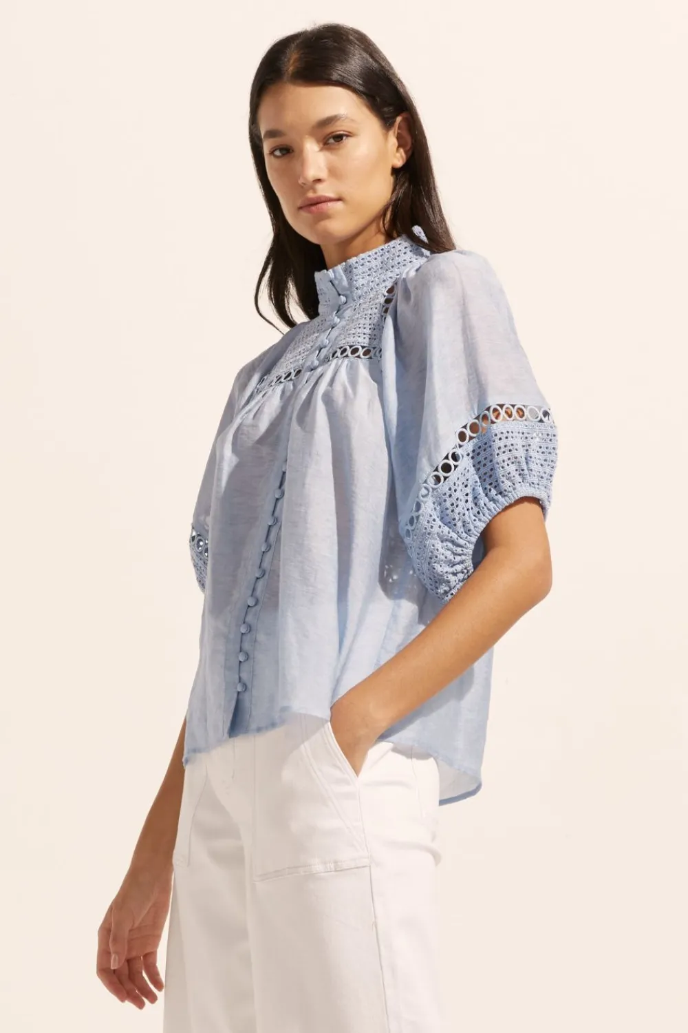 zoe kratzmann Roam Top-Sky|Women Tops