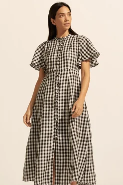 zoe kratzmann Savour Dress-Black Check|Women Dresses
