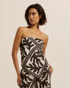 zoe kratzmann Scarf-Frond Choc|Women Tops