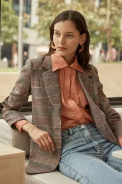 zoe kratzmann Scout Jacket-Clay Check|Women Jackets