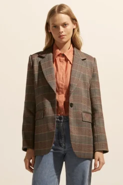 zoe kratzmann Scout Jacket-Clay Check|Women Jackets