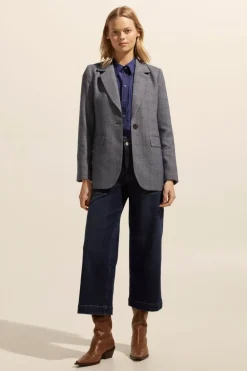 zoe kratzmann Scout Jacket-Sapphire Check|Women Jackets