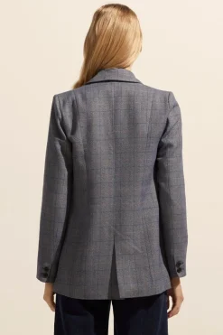 zoe kratzmann Scout Jacket-Sapphire Check|Women Jackets