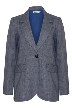 zoe kratzmann Scout Jacket-Sapphire Check|Women Jackets