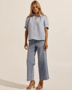 zoe kratzmann Serene Top-Sky|Women Tops
