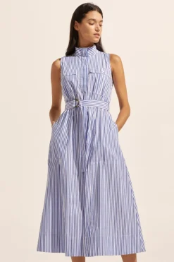 zoe kratzmann Snippet Dress-Cobalt Stripe|Women Dresses