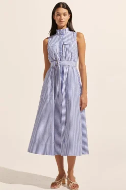 zoe kratzmann Snippet Dress-Cobalt Stripe|Women Dresses