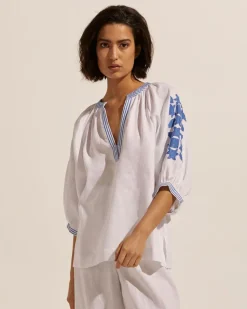 zoe kratzmann Solitude Top-Azure|Women Tops