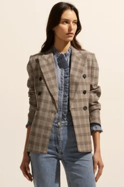 zoe kratzmann Spurt Jacket-Mousse Check|Women Jackets