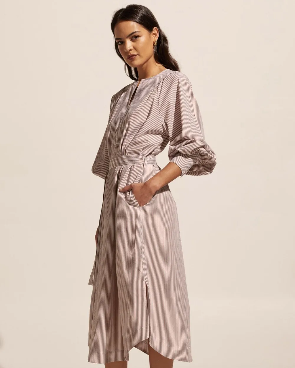 zoe kratzmann Standpoint Dress-Toast Stripe|Women Dresses