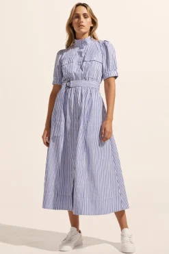 zoe kratzmann Starling Dress-Cobalt Stripe|Women Dresses