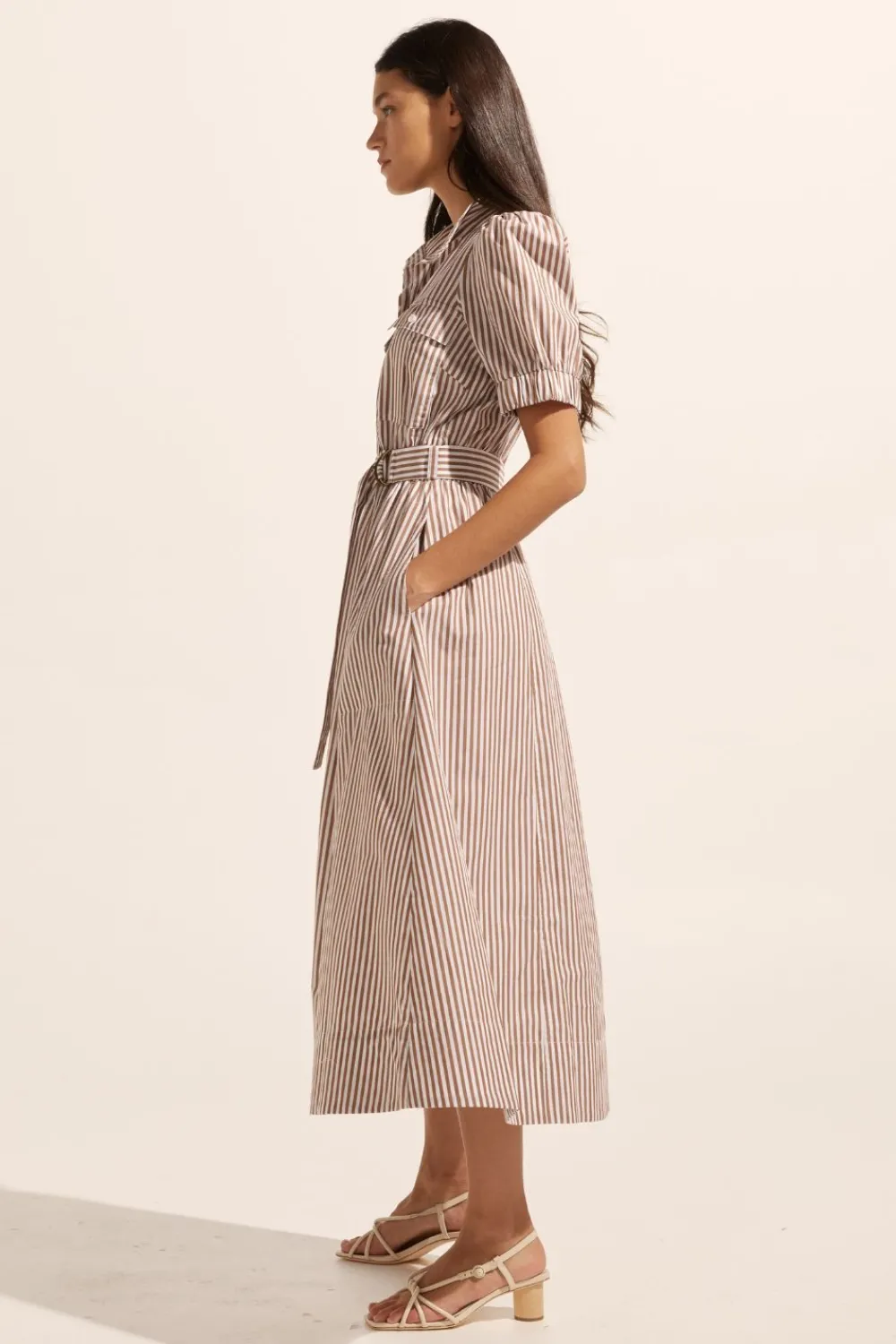 zoe kratzmann Starling Dress-Mocha Stripe|Women Dresses