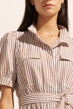 zoe kratzmann Starling Dress-Mocha Stripe|Women Dresses