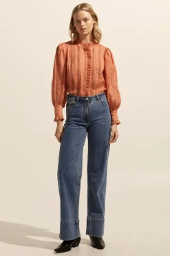 zoe kratzmann Swoon Top-Apricot|Women Tops