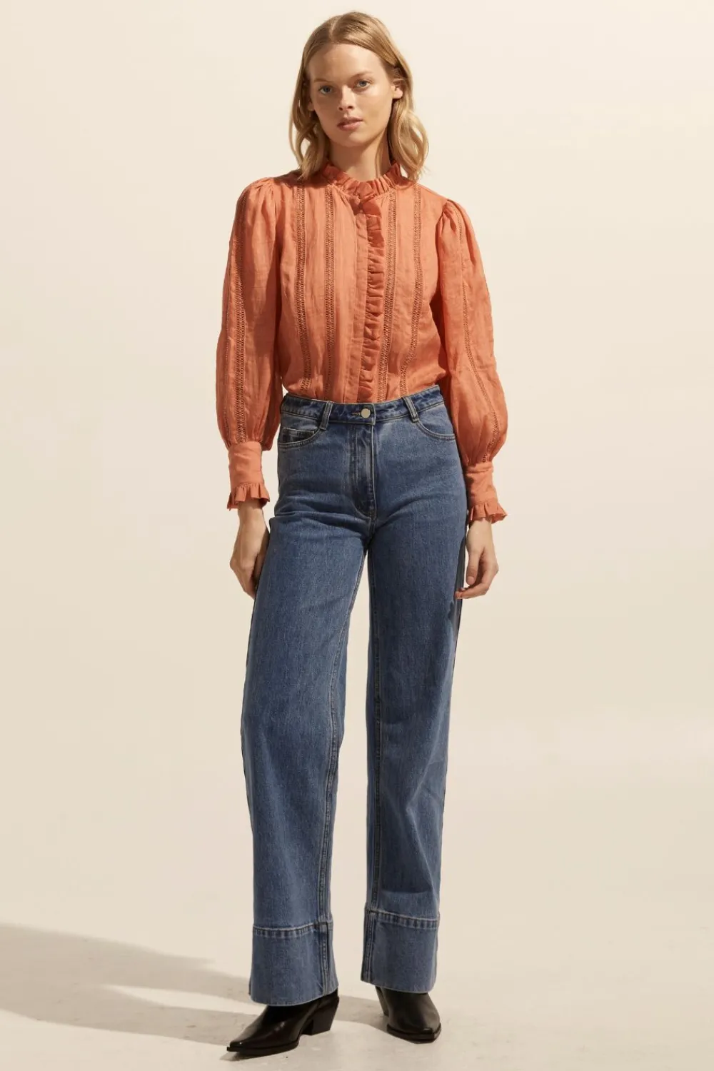 zoe kratzmann Swoon Top-Apricot|Women Tops