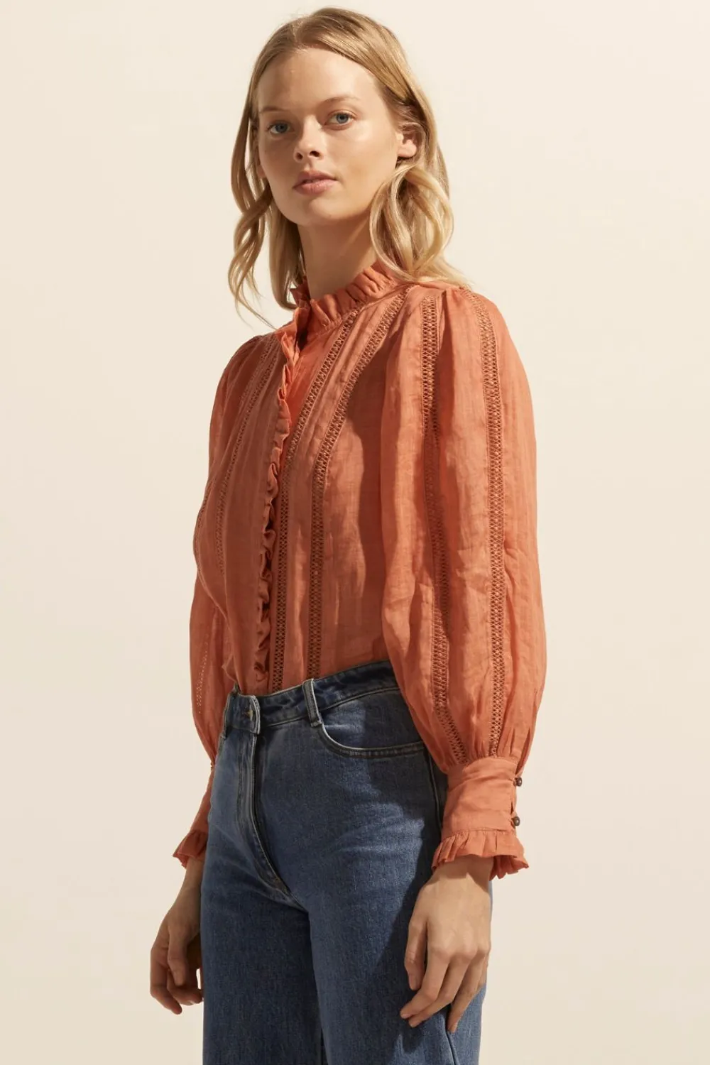 zoe kratzmann Swoon Top-Apricot|Women Tops
